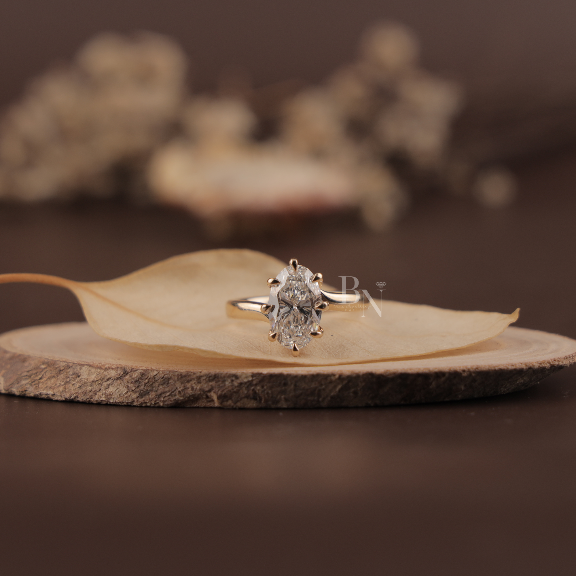 2.5ct Oval Lab Grown Diamond Engagement Ring | IGI Certified Tulip Cathedral Setting | 14K Solid Gold Double Claw Prong | Fine Jewelry