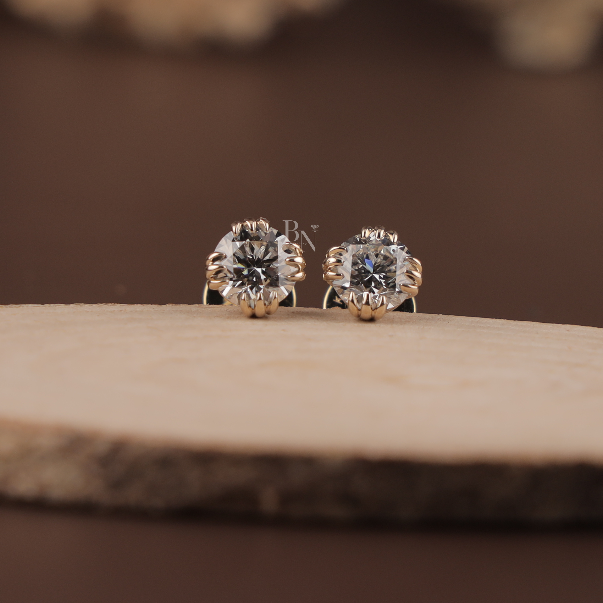 2ctw Round Lab Grown Diamond Stud Earrings | 14K White Gold | 8 Prong Crown Setting | IGI Certified | Type IIa | Luxury Anniversary Gift