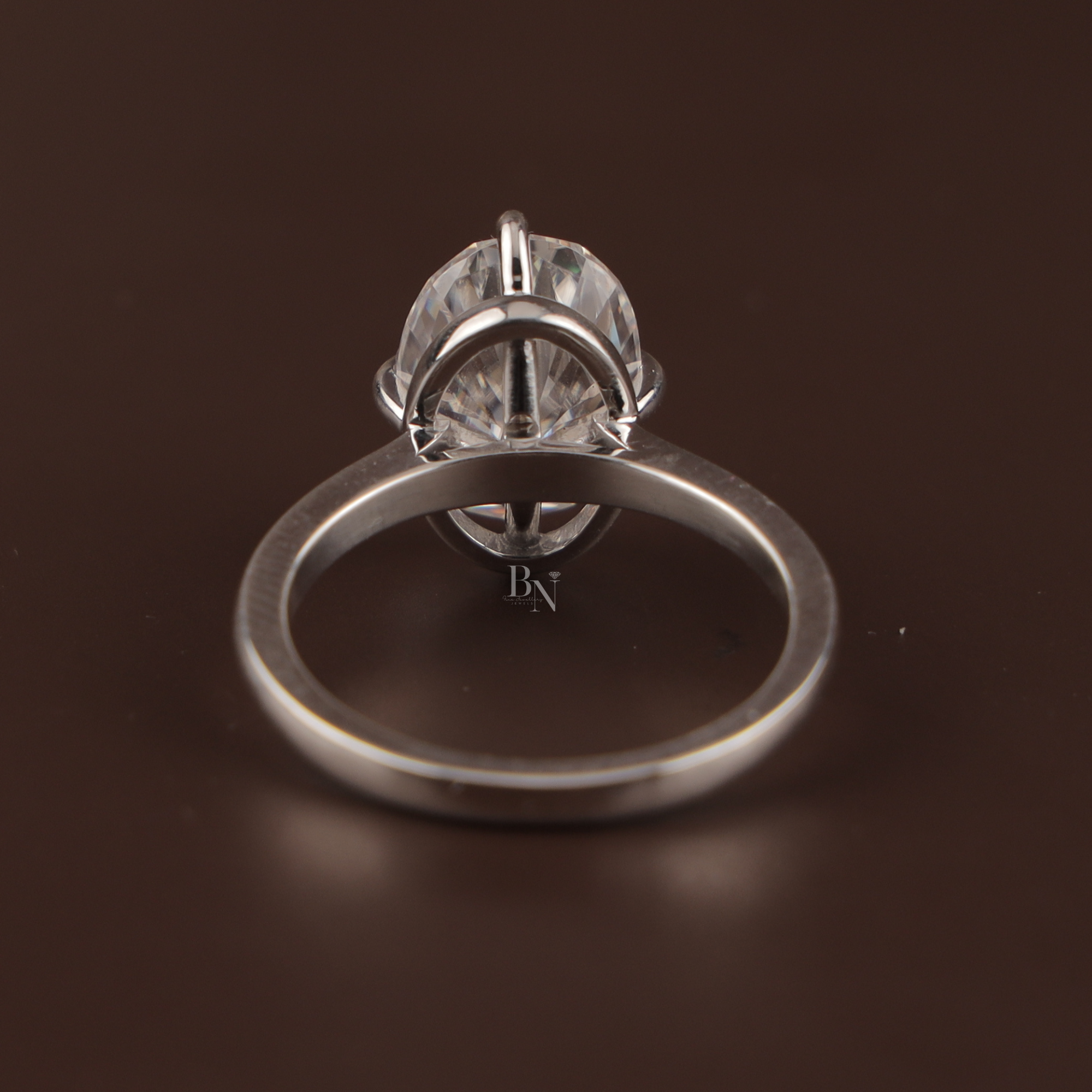 7.00 CT Oval Moissanite Engagement Ring | 14K White Gold Solitaire | Crushed Ice Sparkle | Romantic Bridal Ring | Huge 7 Carat Travel Ring