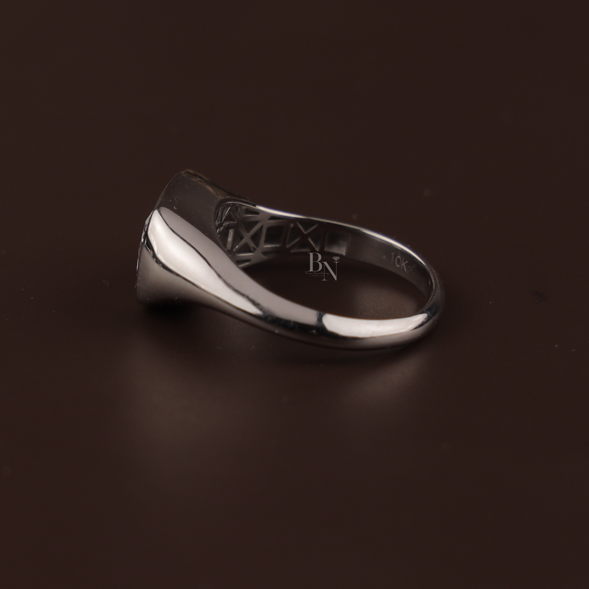 3.00 CT Cushion Lab Grown Diamond Engagement Ring | Modern Bezel Set Ring | 14K White Gold Pave Band | IGI Certified | Bold Statement Ring