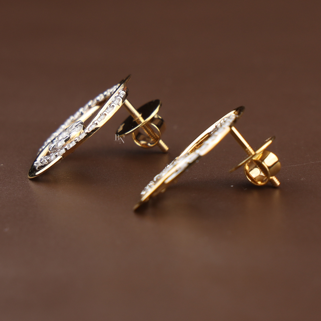 Orbit Stud Earrings | 14K Gold Abstract Cluster Earrings | Modern Interlocking Oval Studs | Fine Jewelry Anniversary Gift