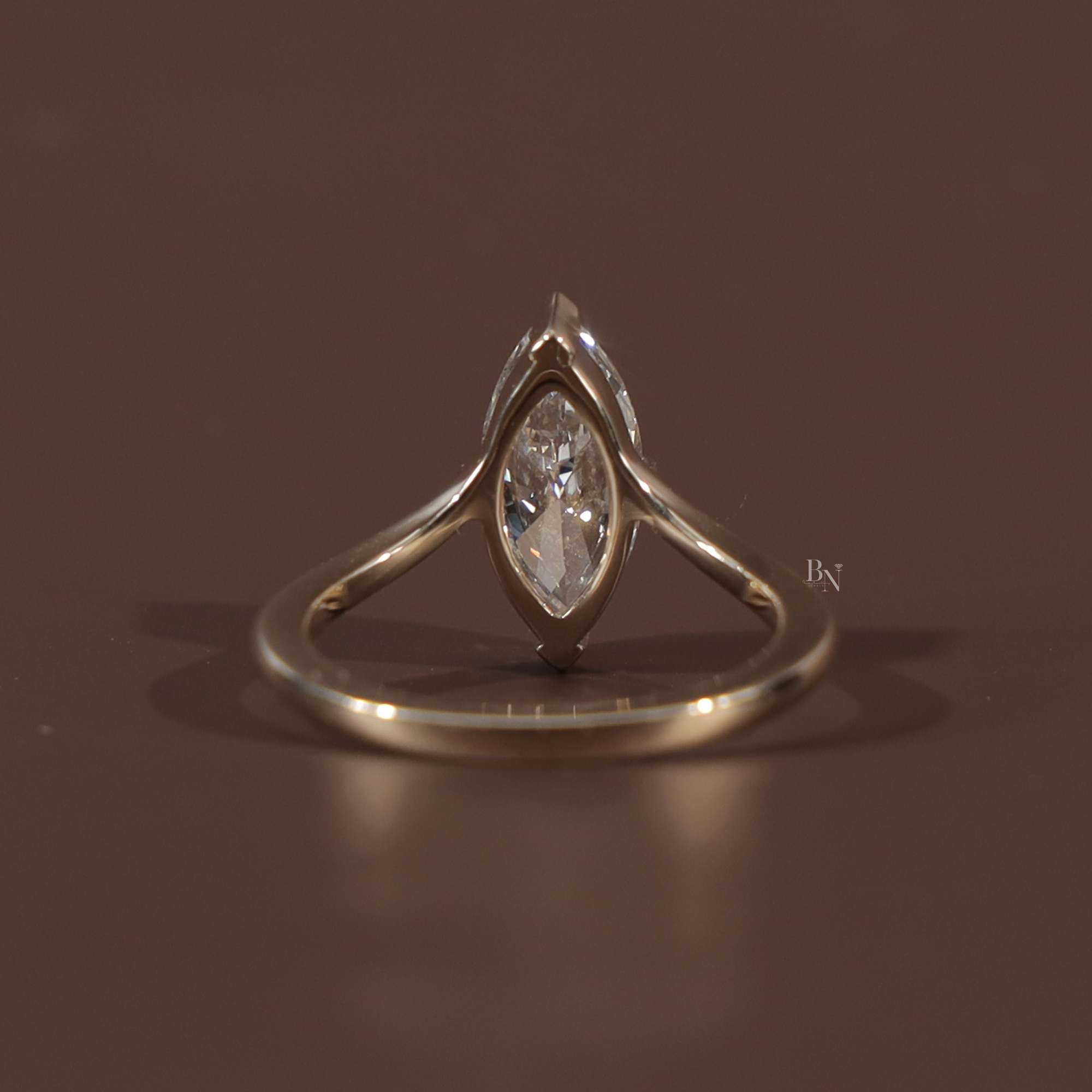 1.5 Carat Marquise Lab Grown Diamond Engagement Ring | Hidden Halo Solitaire | 14K Solid White Gold | Cathedral Pave Bridal Ring |