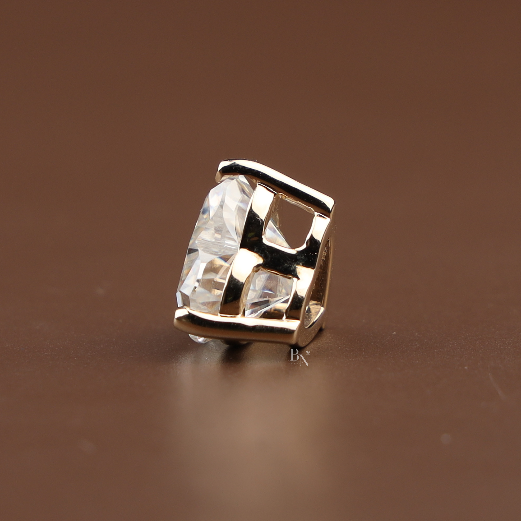 6ct Heart Cut Moissanite Pendant | 14K Yellow Gold Solitaire Necklace | Brilliant Fire Sparkle | Handmade Fine Jewelry |(ONLY PENDANT)