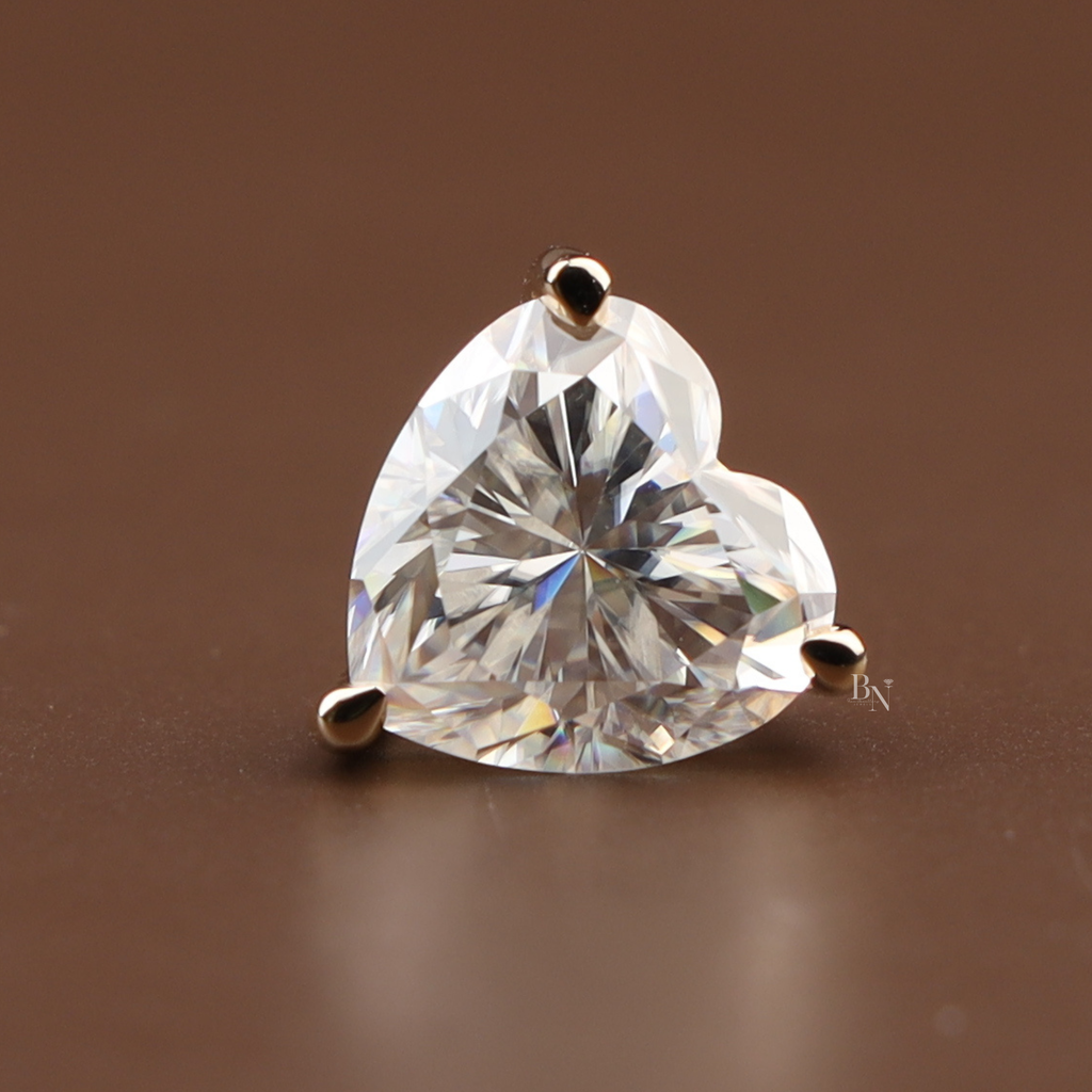 6ct Heart Cut Moissanite Pendant | 14K Yellow Gold Solitaire Necklace | Brilliant Fire Sparkle | Handmade Fine Jewelry |(ONLY PENDANT)