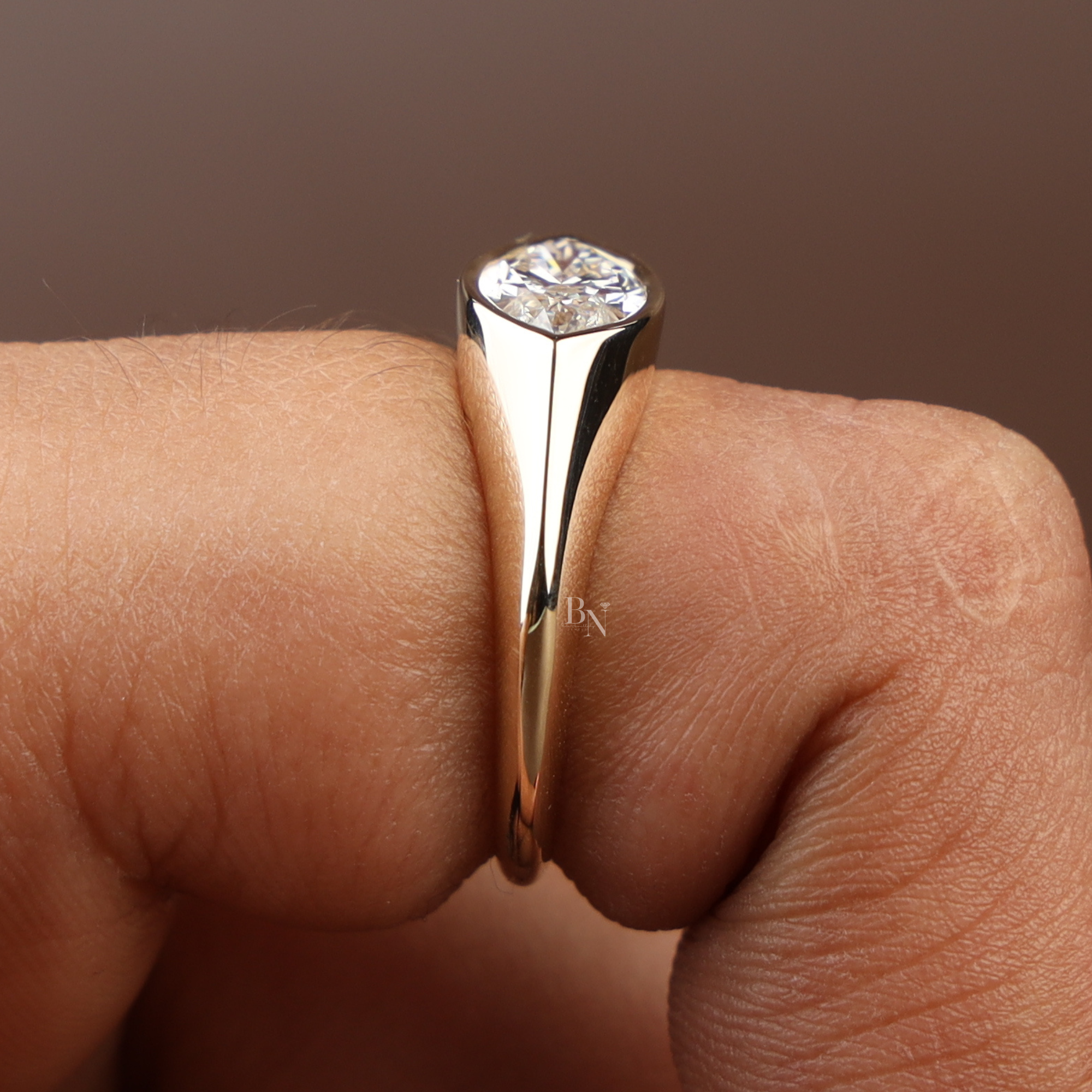 1.25ct Marquise Lab Diamond Engagement Ring | East West Bezel Set Solitaire | 14k Gold Minimalist Ring | Modern Unique Proposal Jewelry