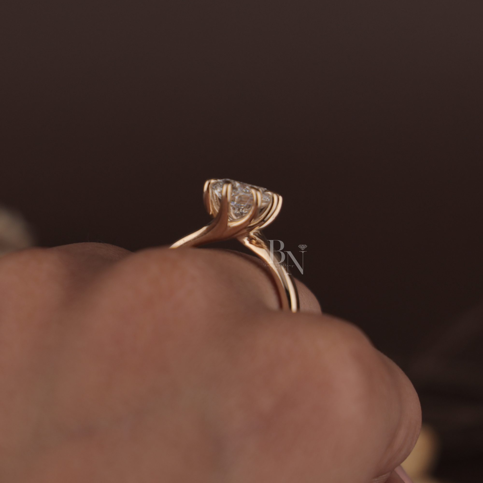 2.5ct Oval Lab Grown Diamond Engagement Ring | IGI Certified Tulip Cathedral Setting | 14K Solid Gold Double Claw Prong | Fine Jewelry