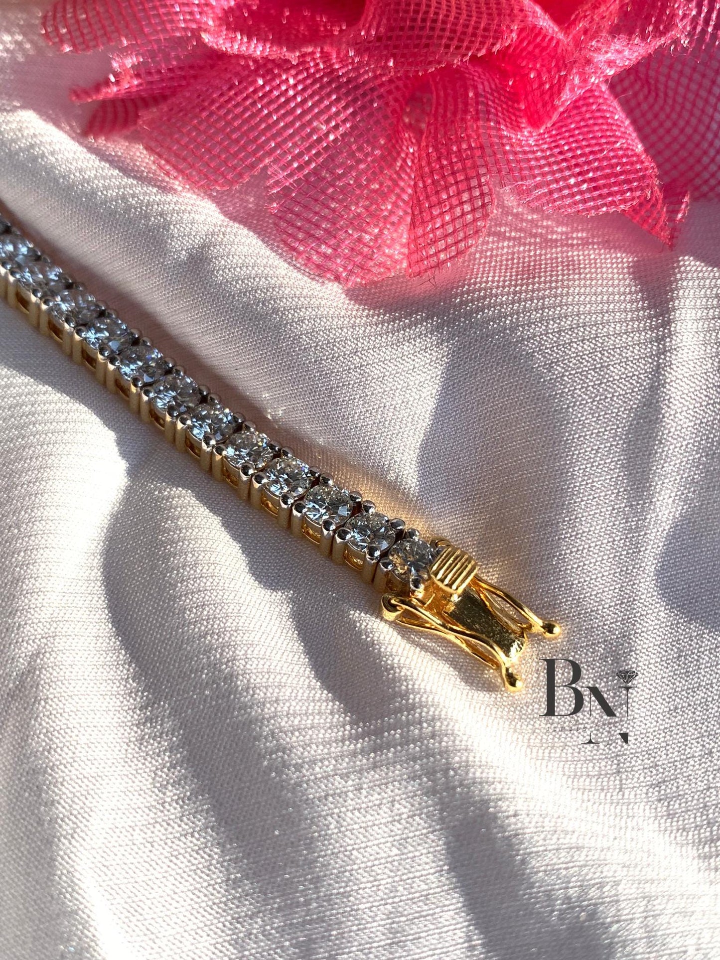 10 Carat Diamond Tennis Bracelet 14k Gold | IGI Certified Lab Diamond | Classic Bridal Wedding Bracelet | Anniversary Gift for Wife