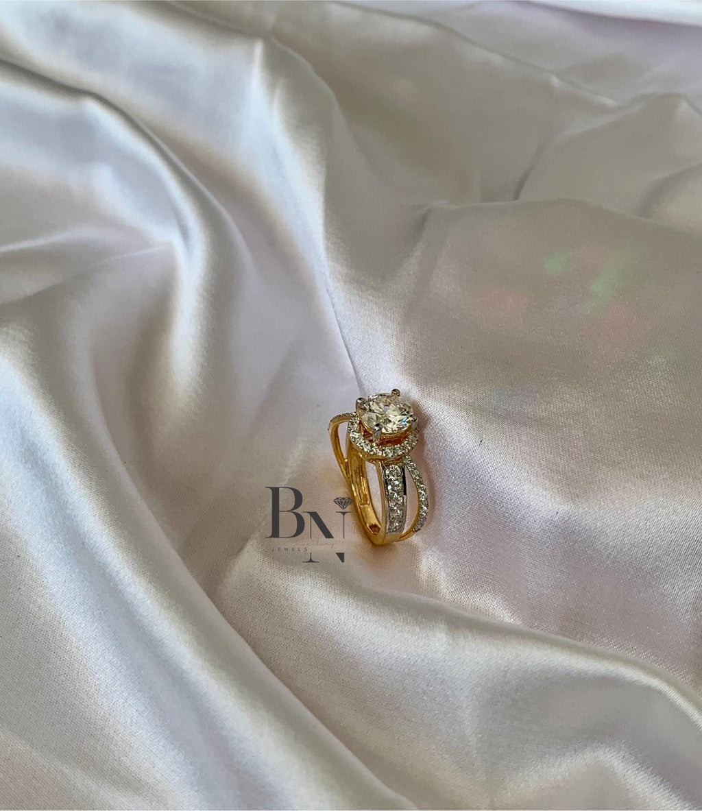 1.5 Carat Round Cut Lab Grown D VVS2 Diamond Ring / 1.5 CT Round Cut Diamond Engagement Ring / Dainty Ring / 14k Gold Round Cut Diamond Ring