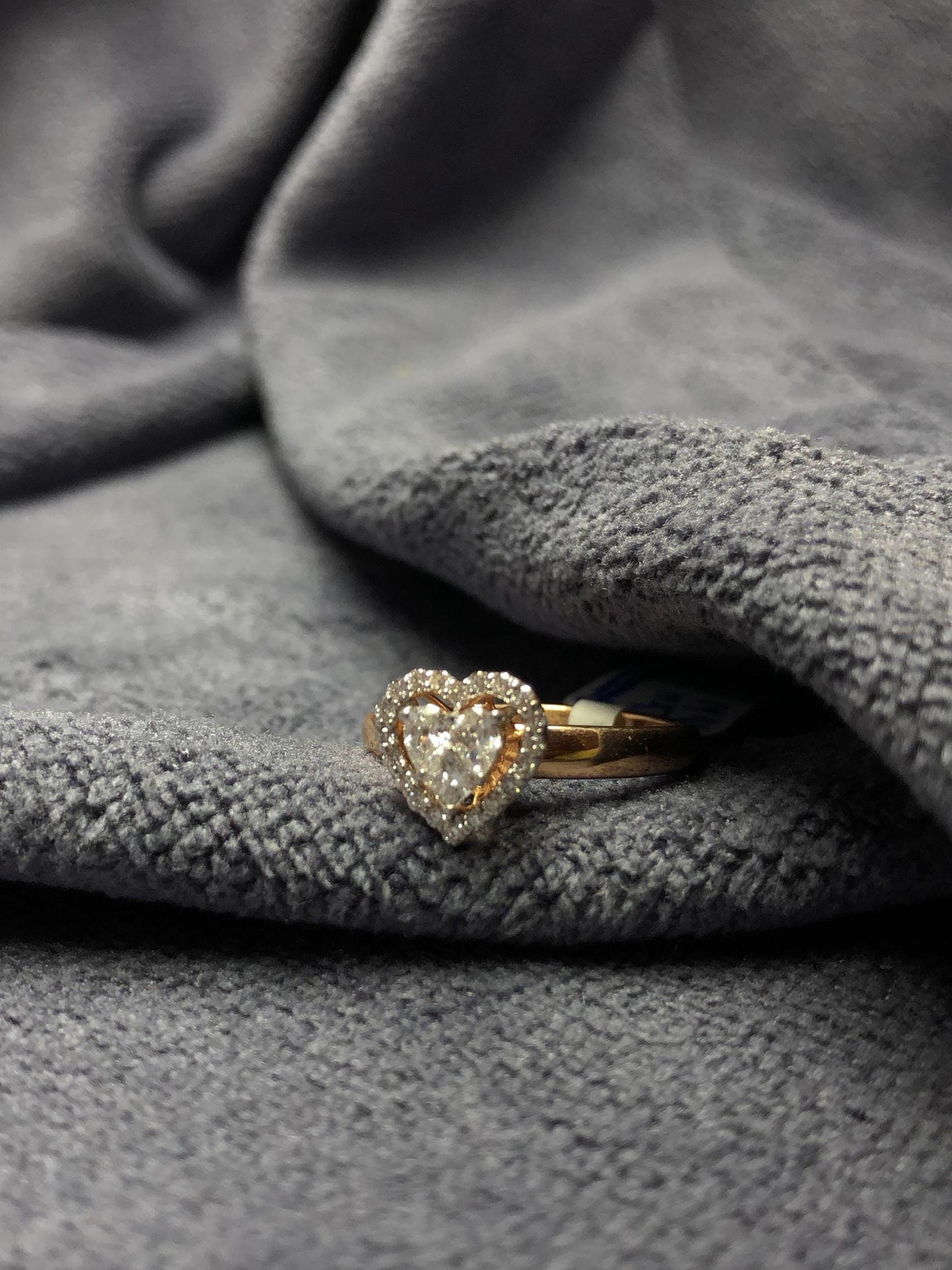 14K Solid Rose Gold Heart-Shaped Diamond Ring For Women – 0.45ct Lab-Grown Diamond ring – Engagement/Promise Gift