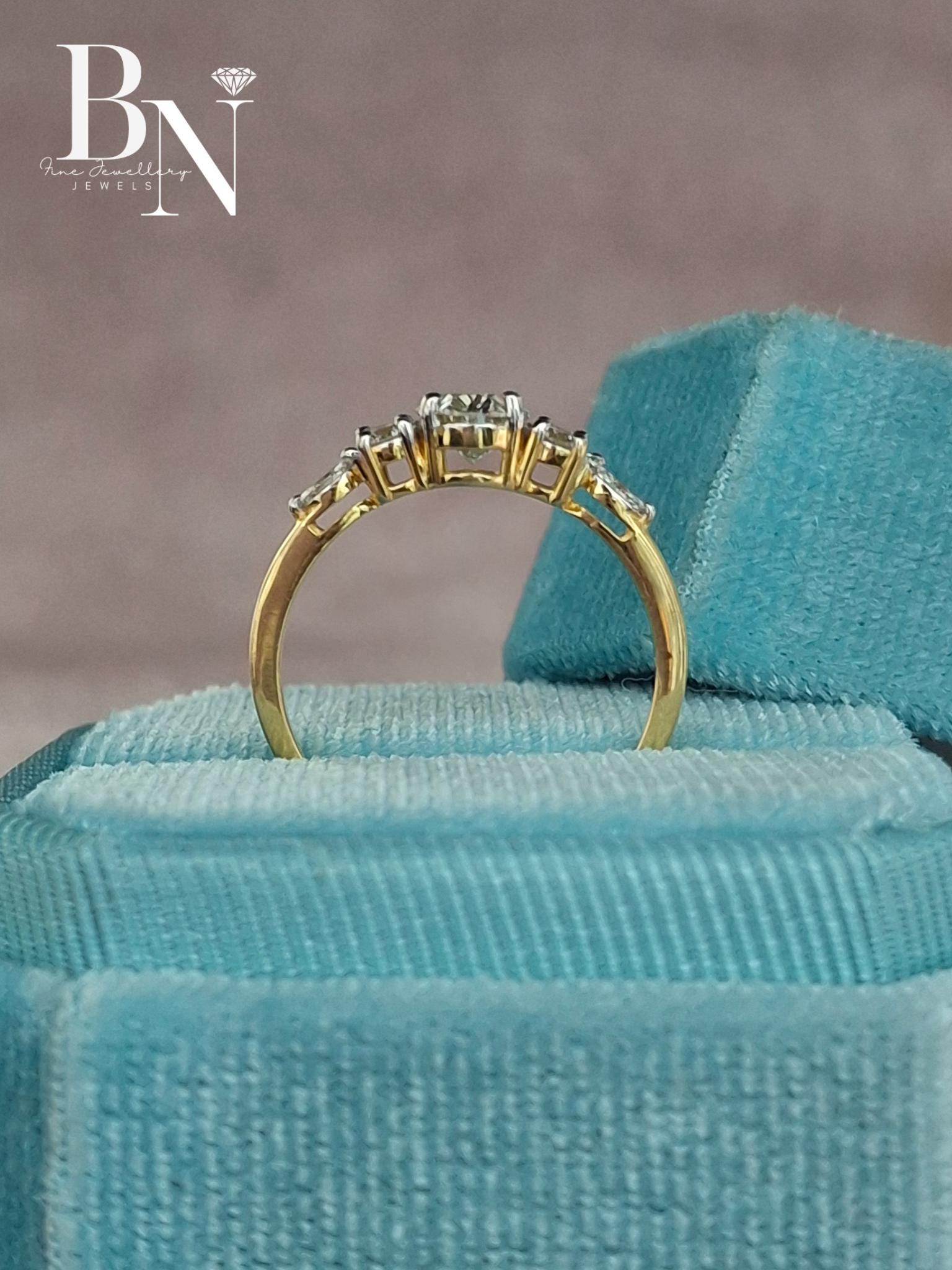1.00 CT Oval Cluster Engagement Ring 14k Gold | Multi Stone Diamond Ring | Vintage Inspired Floral Proposal Ring | Unique Anniversary Gift