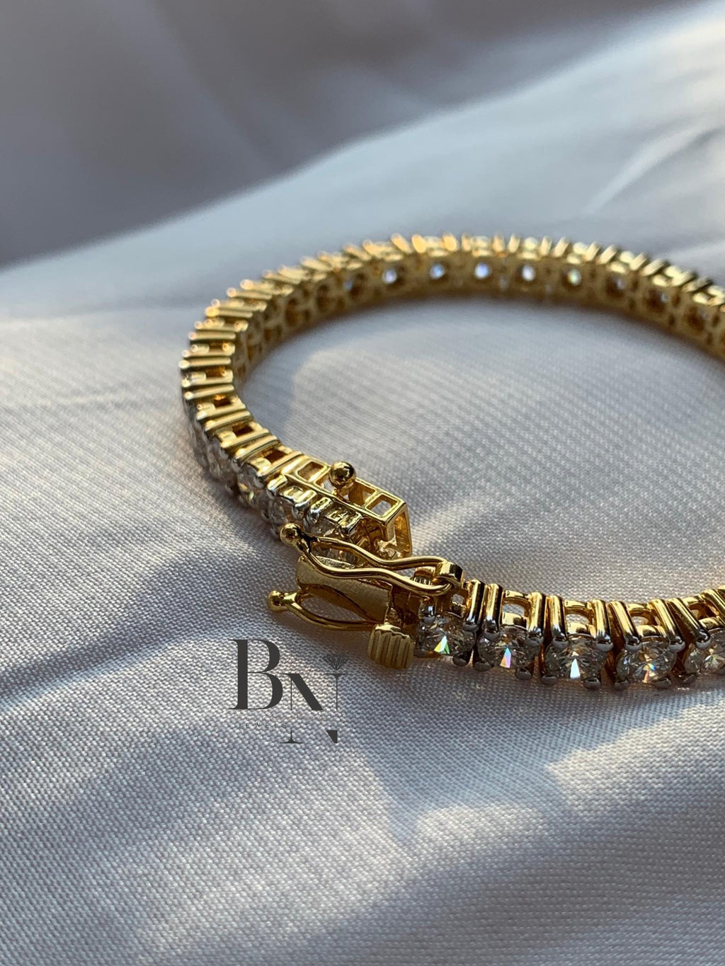 10 Carat Diamond Tennis Bracelet 14k Gold | IGI Certified Lab Diamond | Classic Bridal Wedding Bracelet | Anniversary Gift for Wife