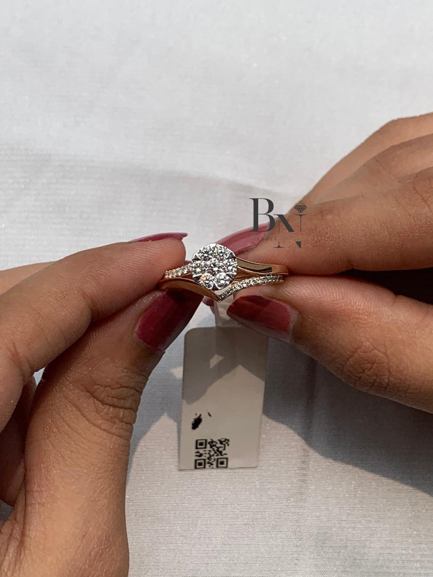 14K Solid Gold Lab-Grown Diamond Stackable Ring Combo – Engagement & Wedding Bands – Minimalist Bridal Stackable Jewelry – everyday stack