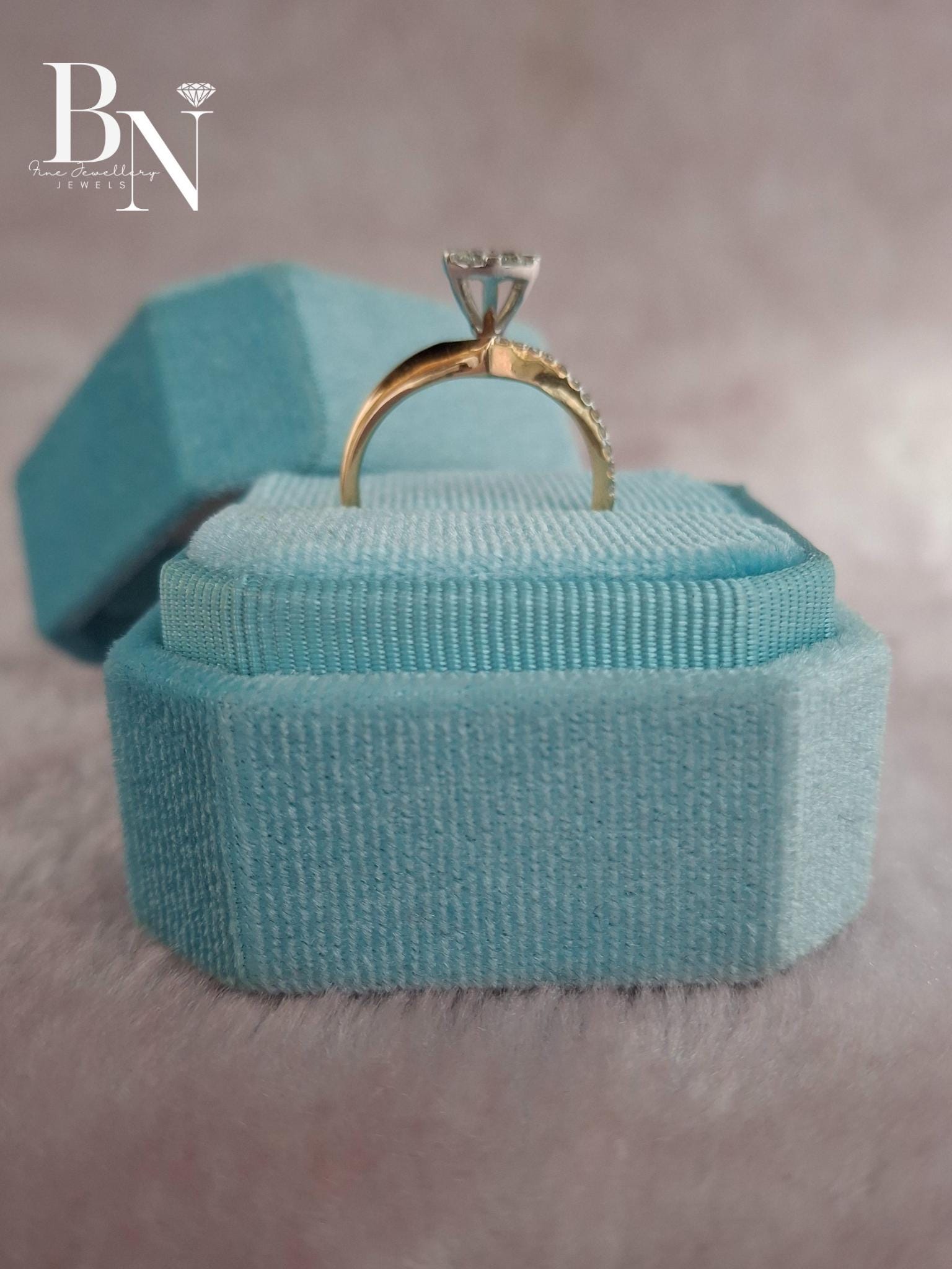 14K Solid Gold Lab-Grown Diamond Solitaire Ring – Engagement, Promise & Stacking Ring – Minimalist Vintage Bridal Gift