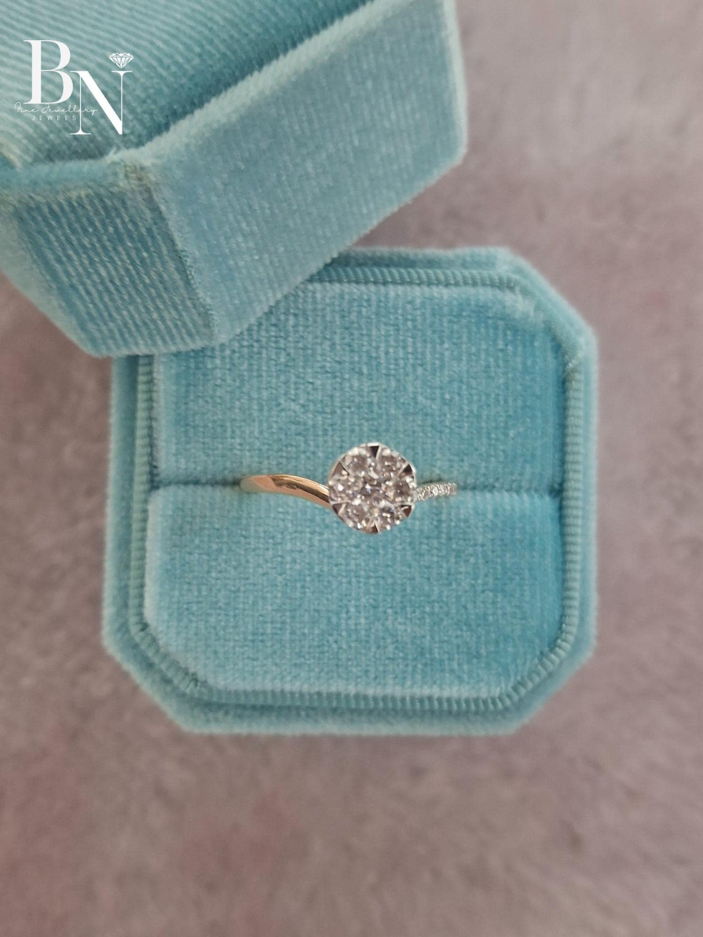 14K Solid Gold Lab-Grown Diamond Solitaire Ring – Engagement, Promise & Stacking Ring – Minimalist Vintage Bridal Gift