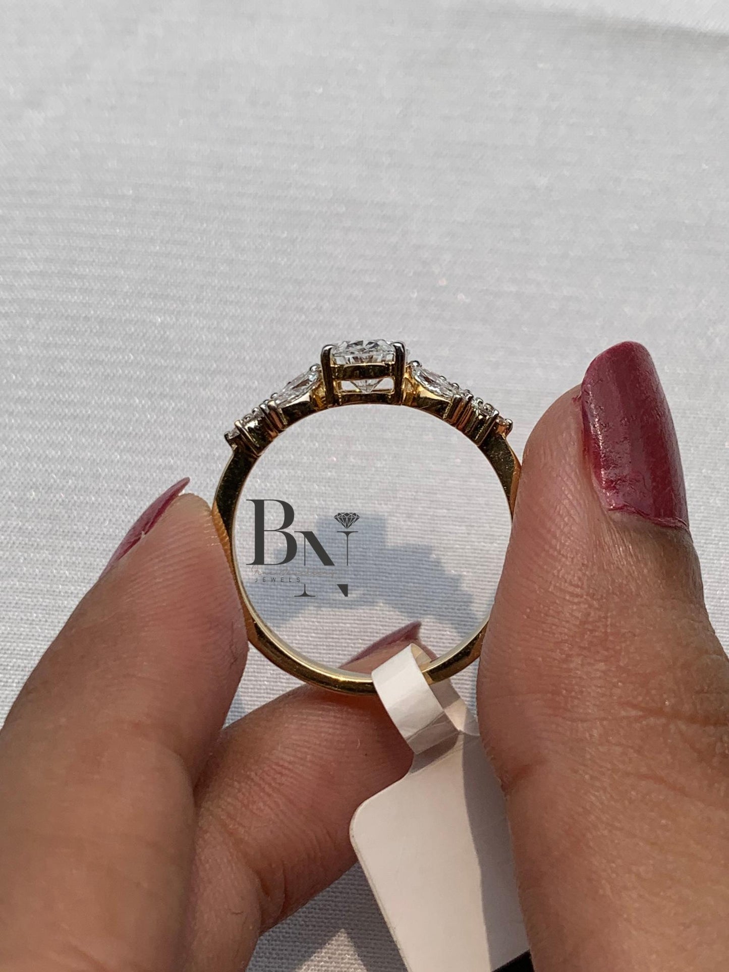 1.00 CT Oval Butterfly Engagement Ring 1ct | Unique Marquise Cluster Ring 14k Gold | Vintage Inspired Proposal Ring | Nature Wedding Ring