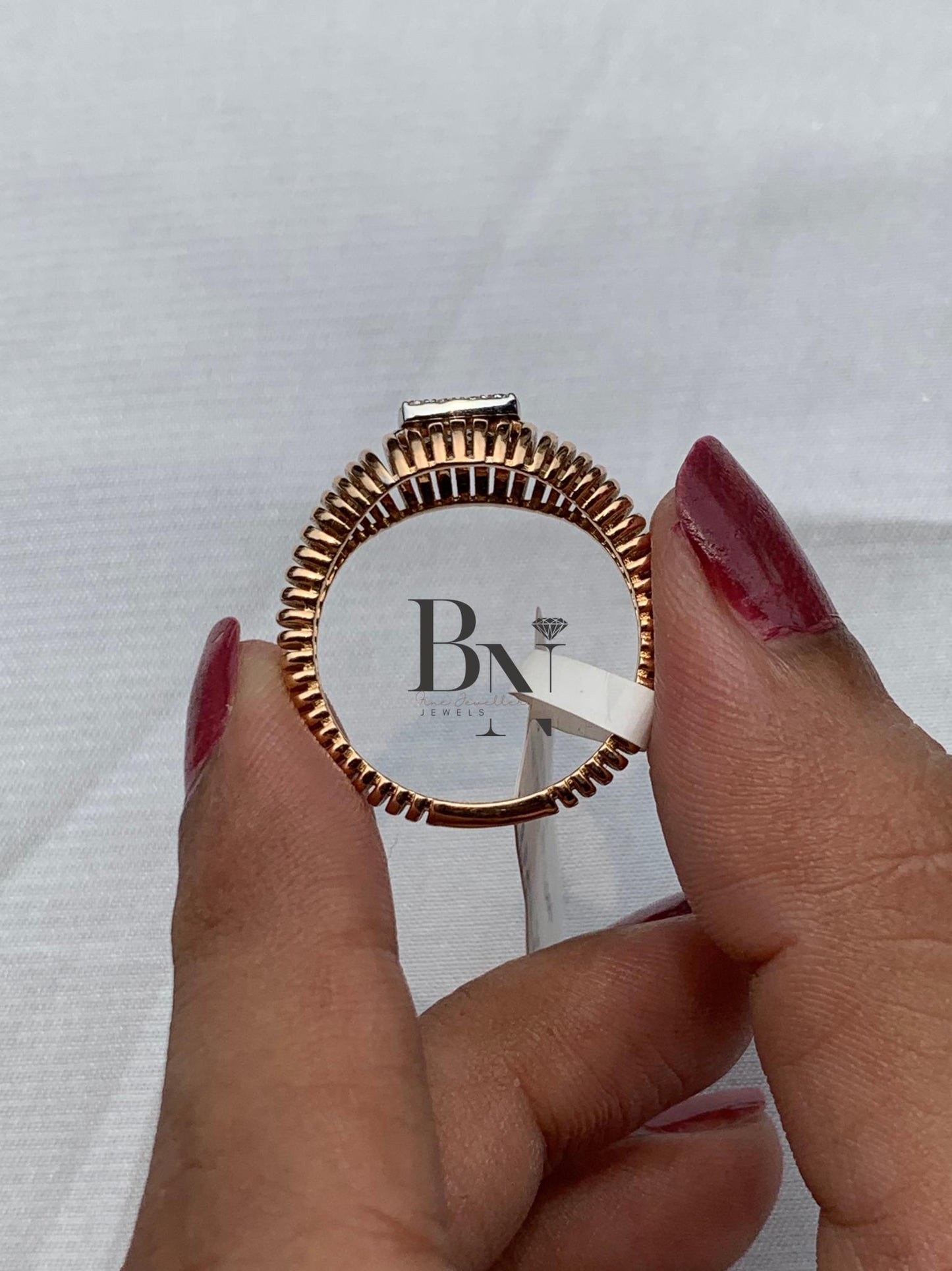 14K Solid Gold Lab-Grown Diamond Signet Ring – Women's Engagement & Anniversary Gift – Minimalist Bridal Statement