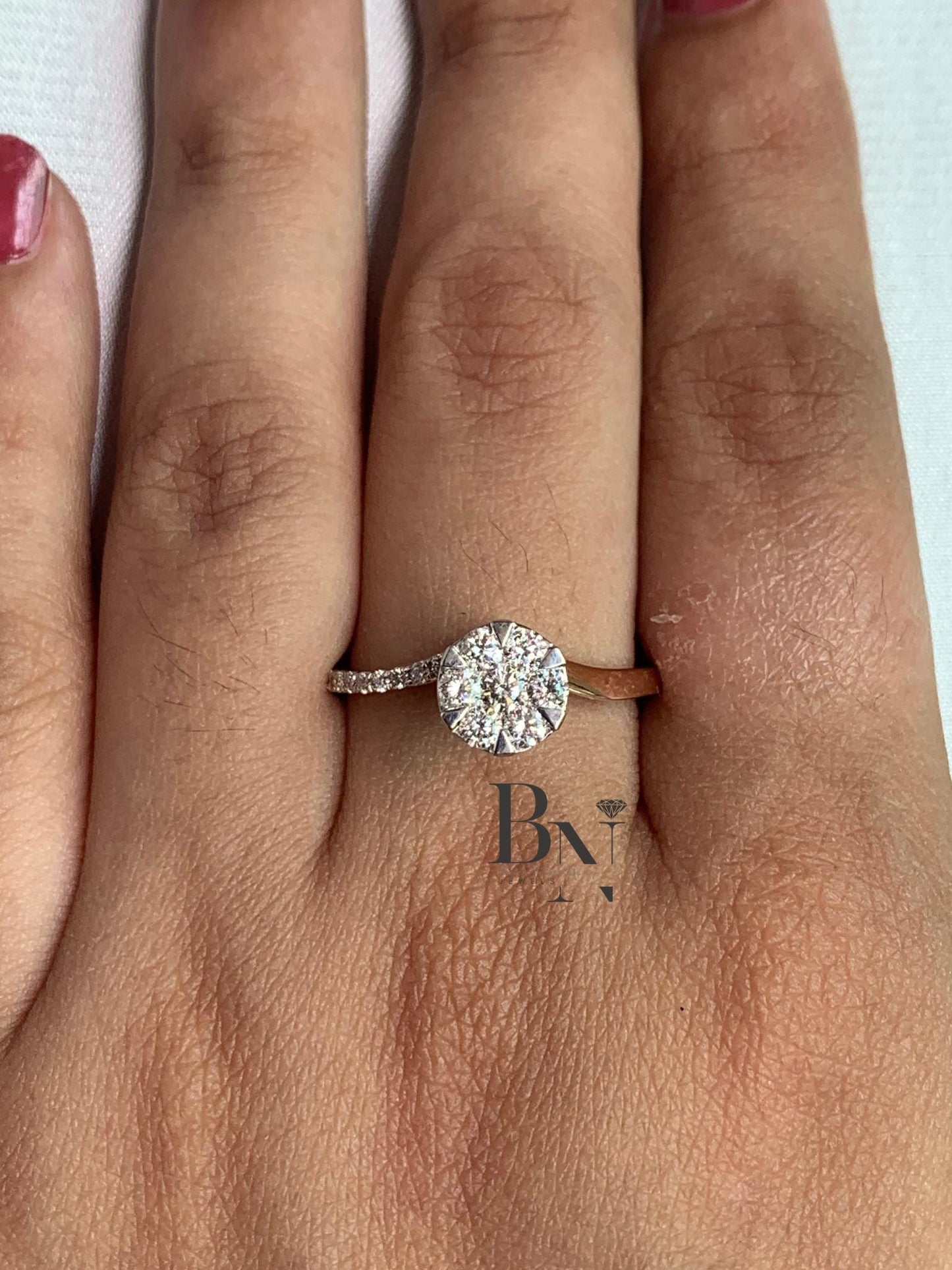 14K Solid Gold Lab-Grown Diamond Solitaire Ring – Engagement, Promise & Stacking Ring – Minimalist Vintage Bridal Gift