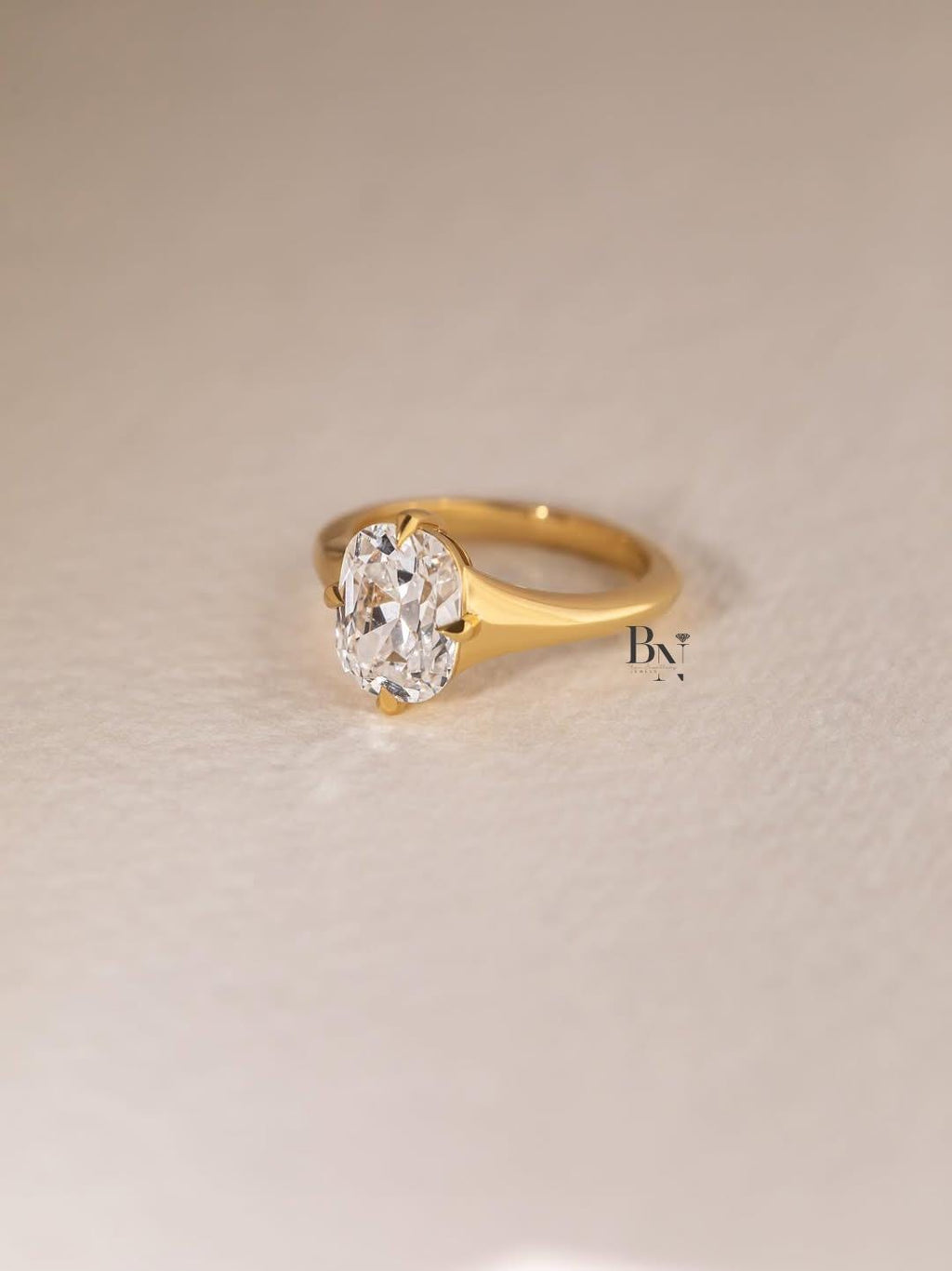2 Carat Old Mine Cushion Lab Diamond Ring | Modern Solitaire Engagement Ring | Ethical Vintage Cut Ring | Conflict-Free Gift