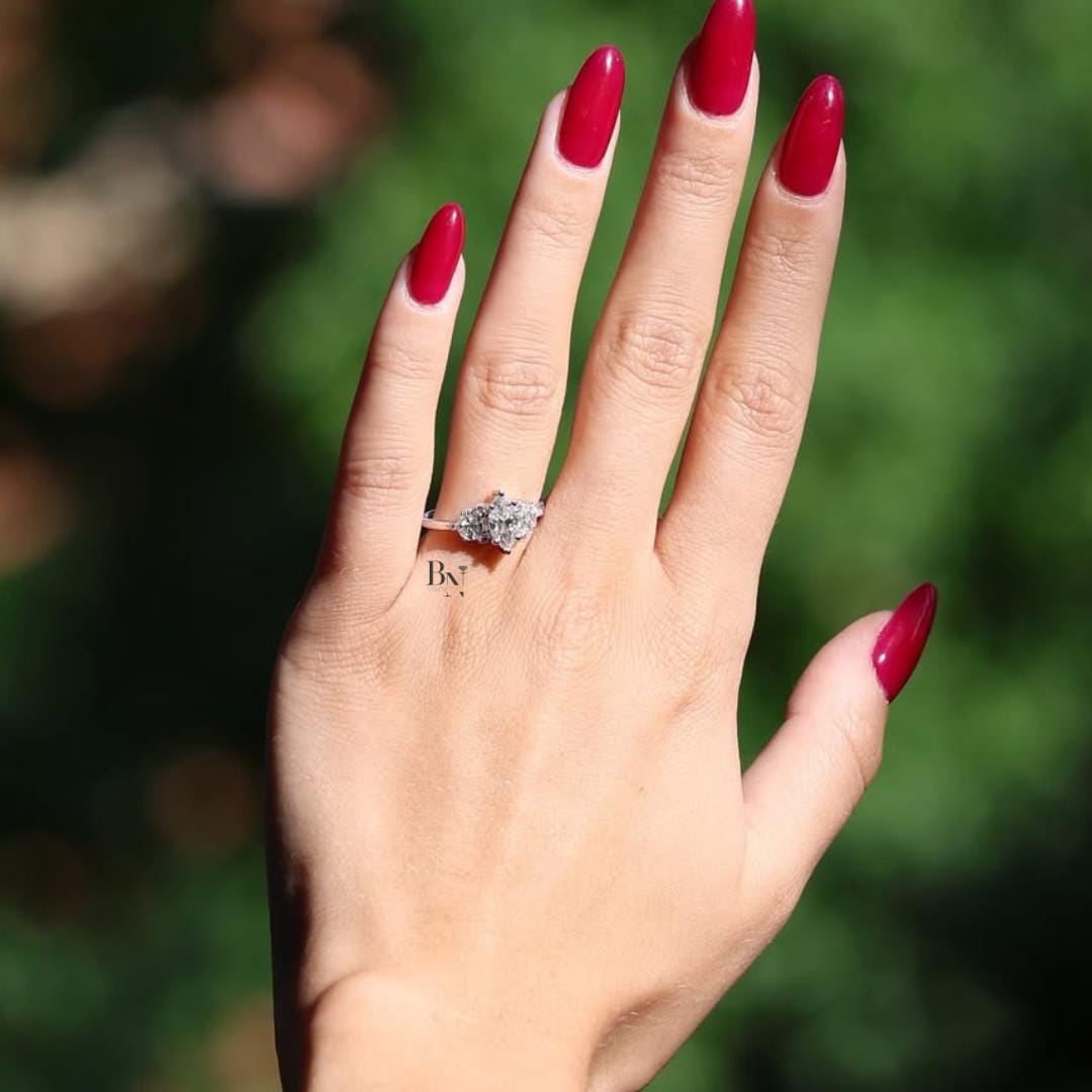 1.00  CT Marquise Lab Diamond Cluster Ring | Vintage Engagement Ring White Gold | Art Deco 5 Stone Ring | IGI Certified Unique Wedding Ring