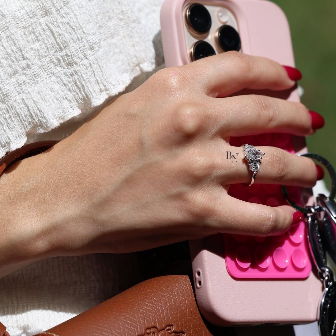 1.00  CT Marquise Lab Diamond Cluster Ring | Vintage Engagement Ring White Gold | Art Deco 5 Stone Ring | IGI Certified Unique Wedding Ring
