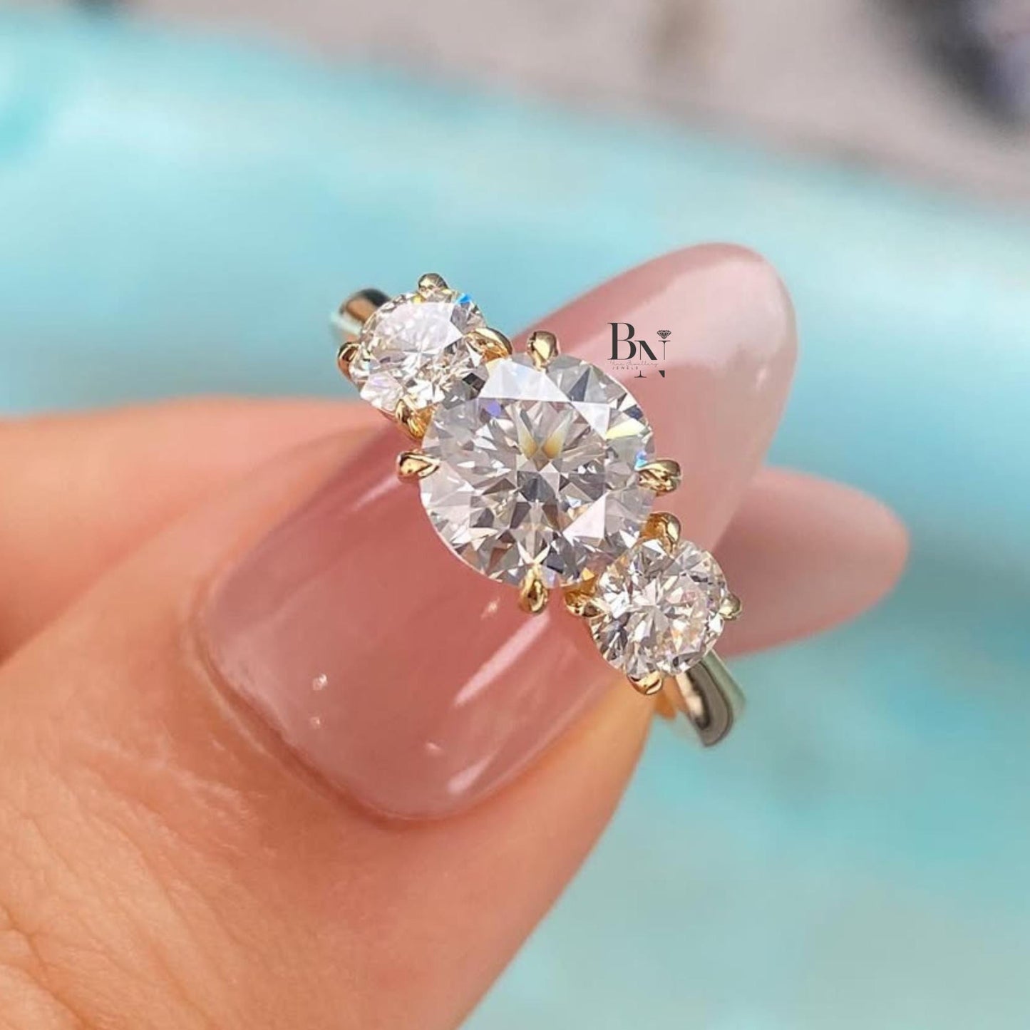 1.60 CTW Round Lab Diamond Halo Ring | 14K White Gold Pave Band | IGI Certified | Round Brilliant Proposal Gift | Type IIa