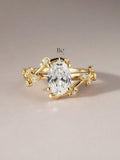 Exquisite 1.50ct oval lab grown diamond engagement ring in 14k white gold. Features a minimalist band, four prongs, and a hidden halo of diamonds visible from the side profile.