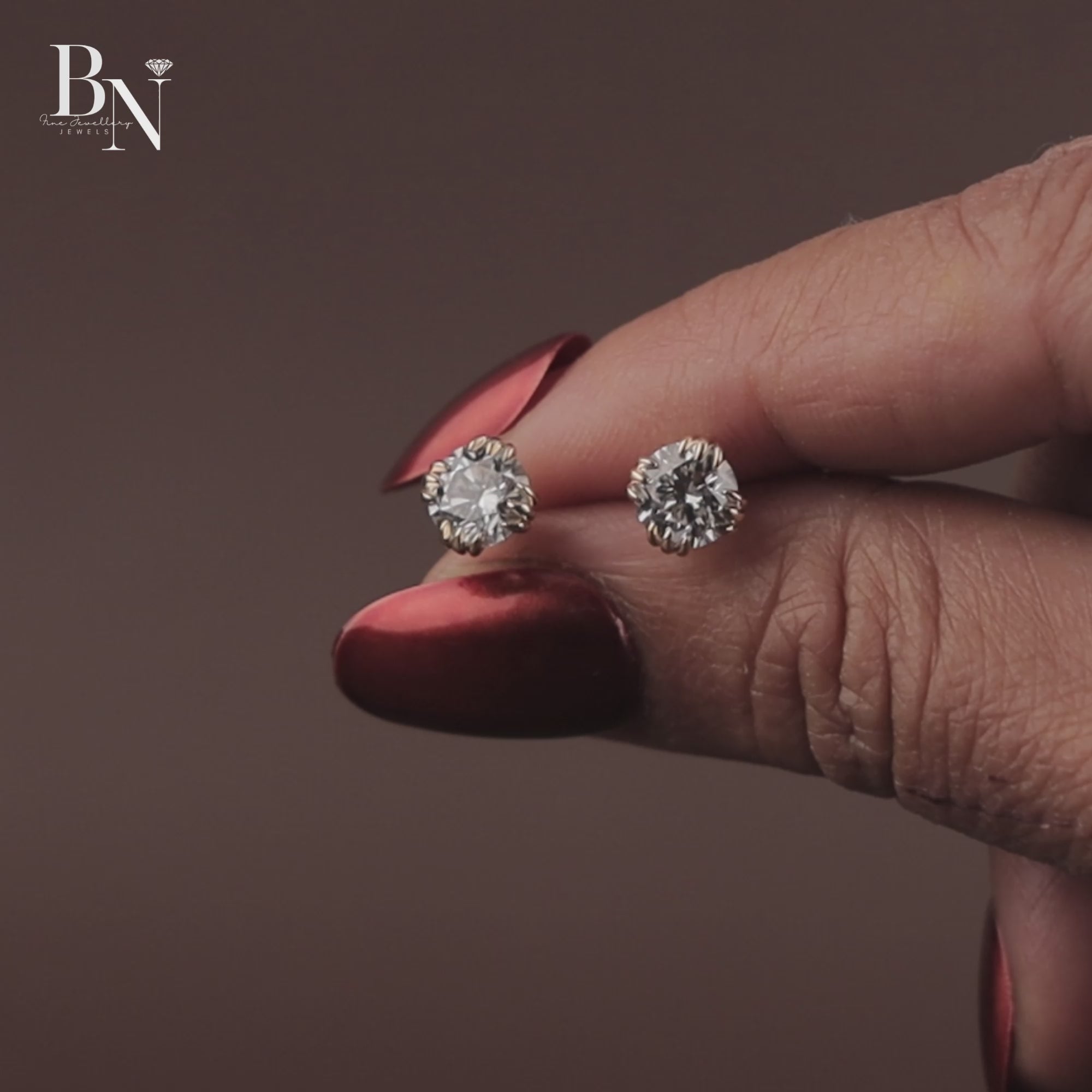 2ctw Round Lab Grown Diamond Stud Earrings | 14K White Gold | 8 Prong Crown Setting | IGI Certified | Type IIa | Luxury Anniversary Gift