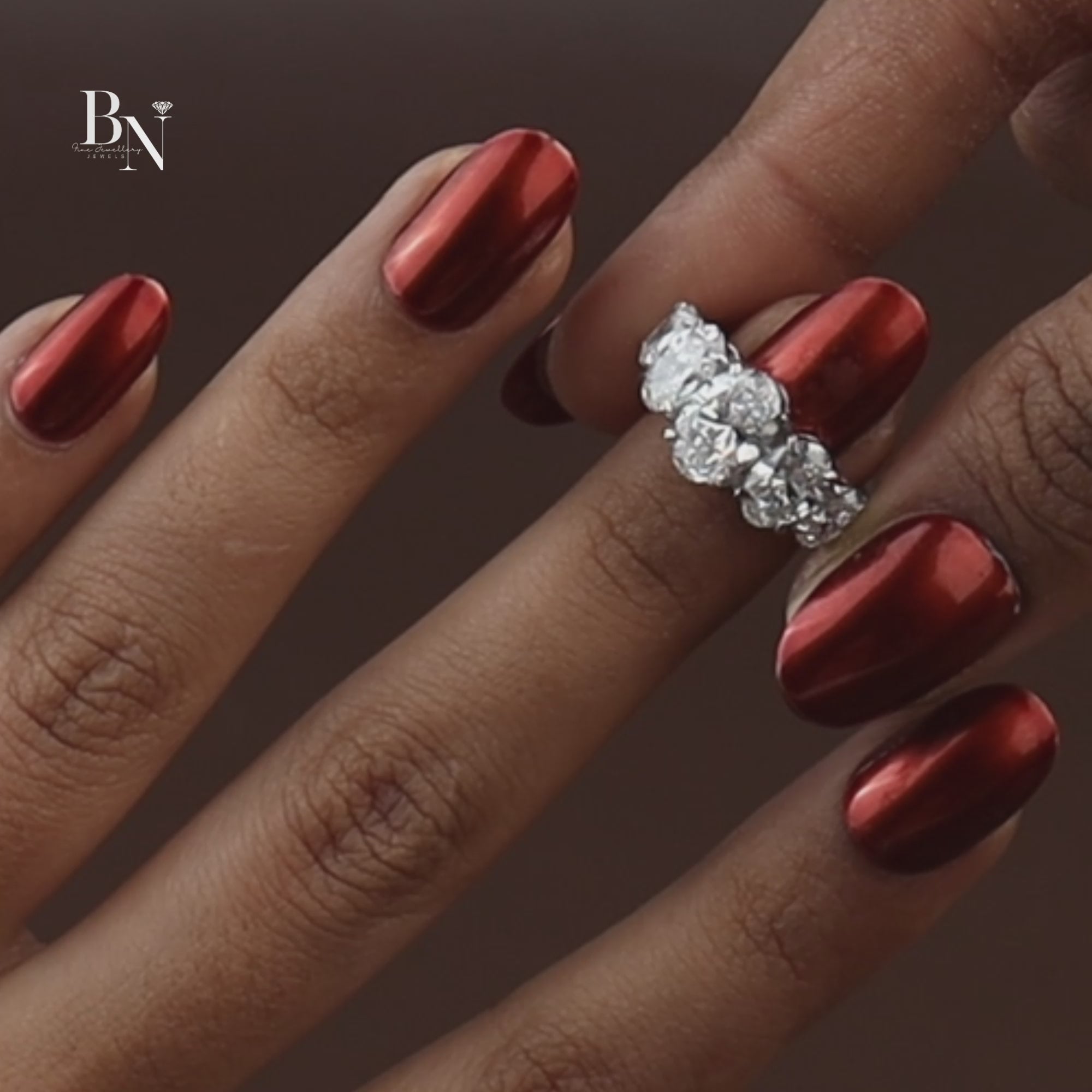 1.50CT Oval Lab Grown Diamond Five Stone Ring | Anniversary Band | Oval Cut Lab Diamond Wedding Ring | Bridal | 5 Stone