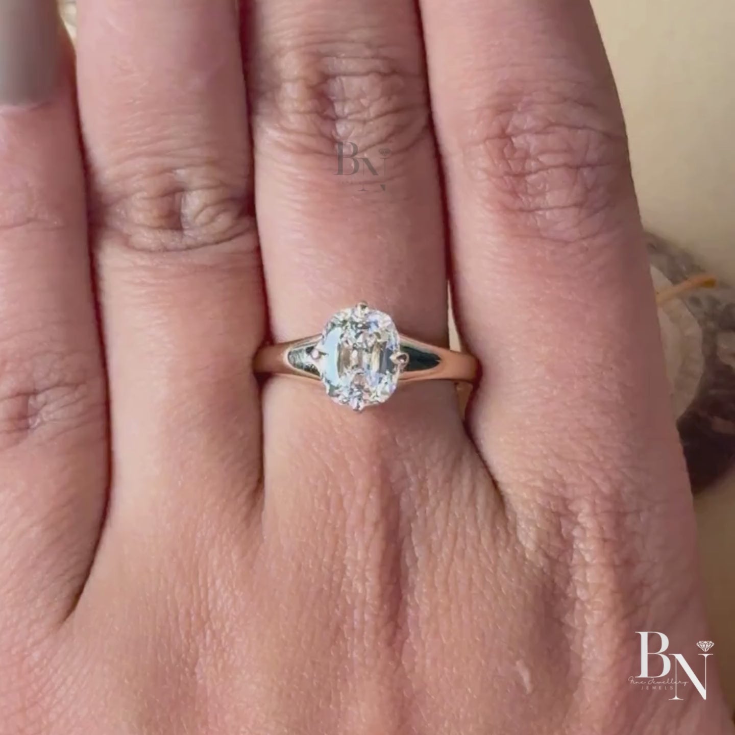 2ct Old Mine Cushion Lab Grown Diamond Engagement Ring | 14K Yellow Gold Vintage Solitaire | Antique Cushion | Type IIa IGI Certified